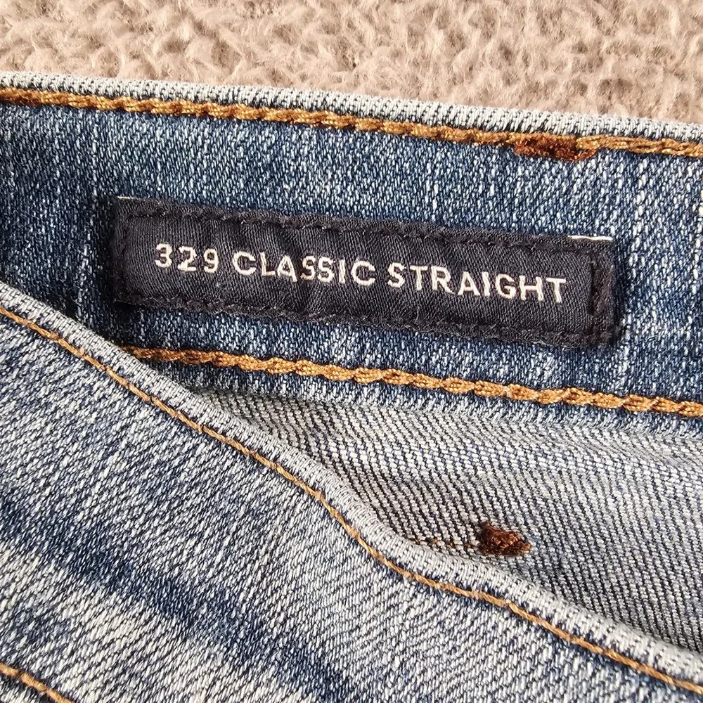 Lucky Brand 329 Classic Straight Mens Jeans 34x32 Medium Wash Blue Denim